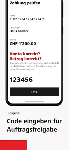 Zrzuty ekranu Raiffeisen PhotoTAN