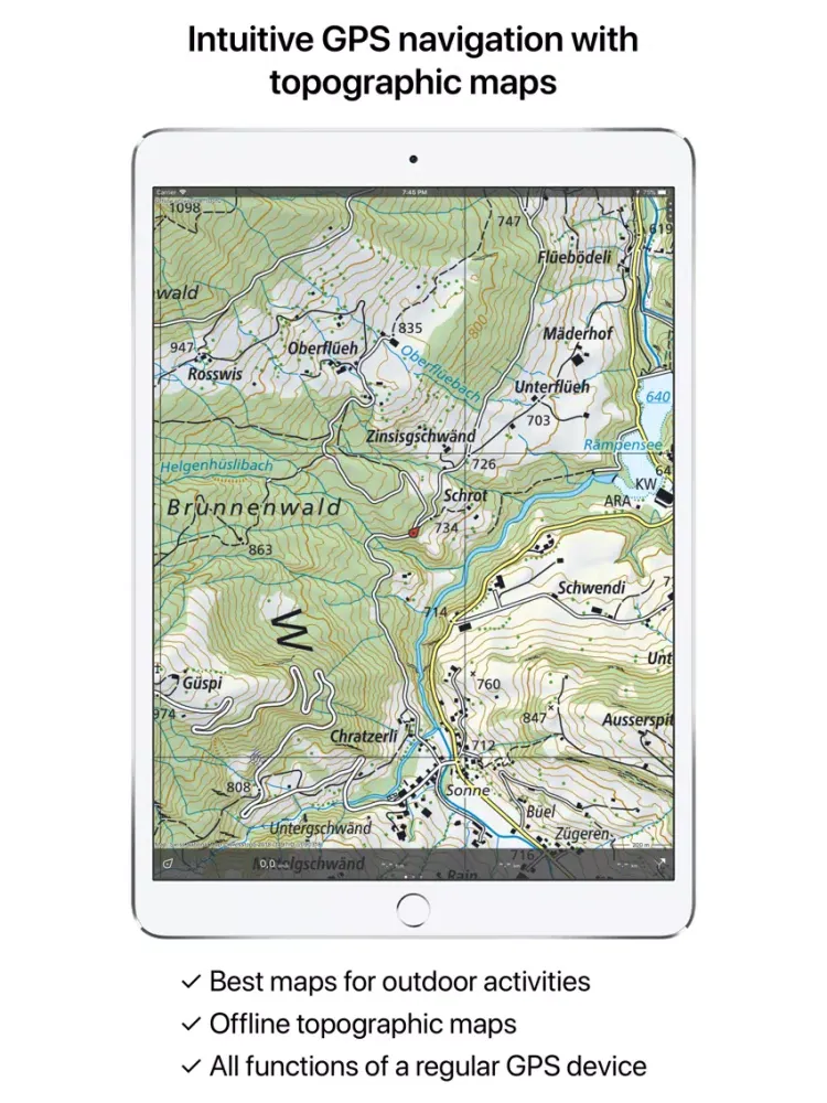 Скриншоты Topo GPS Switzerland iPad 