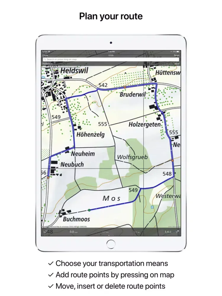 Скриншоты Topo GPS Switzerland iPad 