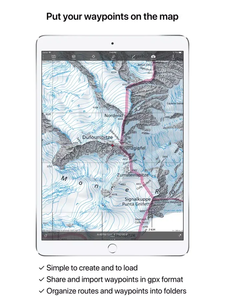Скриншоты Topo GPS Switzerland iPad 
