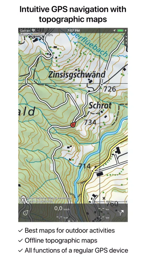 Скриншоты Topo GPS Switzerland