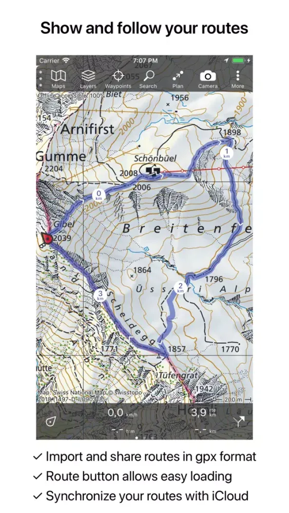 Скриншоты Topo GPS Switzerland