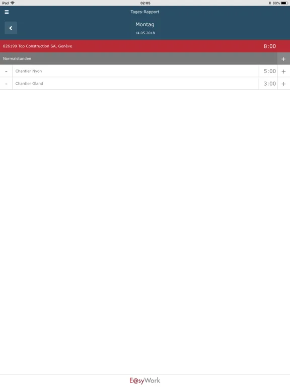 تصاویر E@syWork Zeiterfassung iPad 