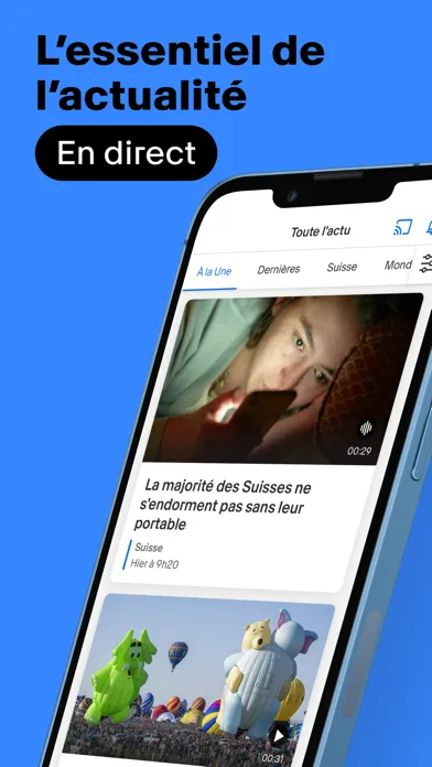 Zrzuty ekranu RTS Info : Toute l’actualité