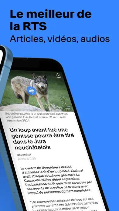 Zrzuty ekranu RTS Info : Toute l’actualité