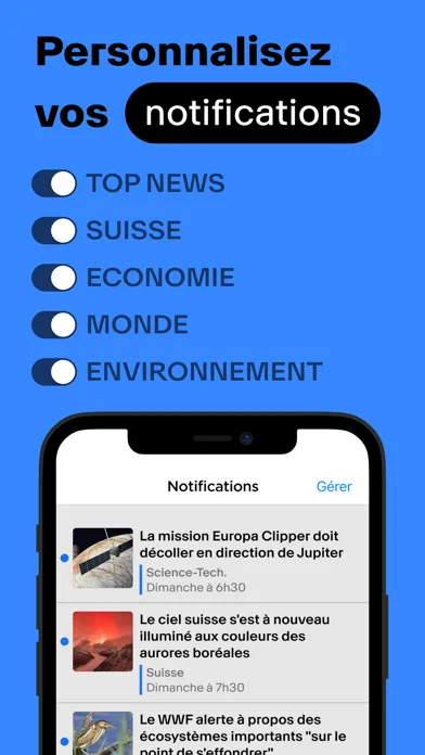 Zrzuty ekranu RTS Info : Toute l’actualité