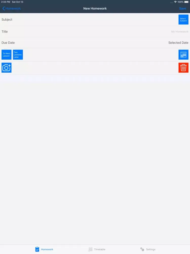 Captures d'écran de Simple Homework iPad 