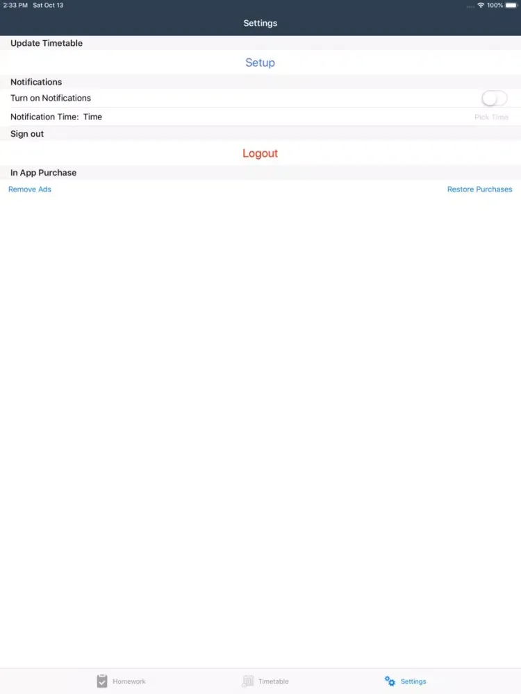 Captures d'écran de Simple Homework iPad 