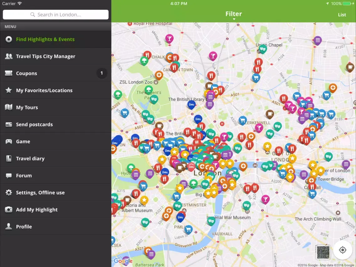 London Travel Guide (City Map) iPad  स्क्रीनशॉट
