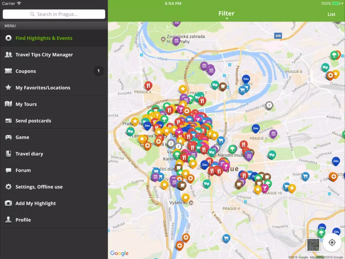 Capturas de tela do Prague Travel Guide (City Map) iPad 