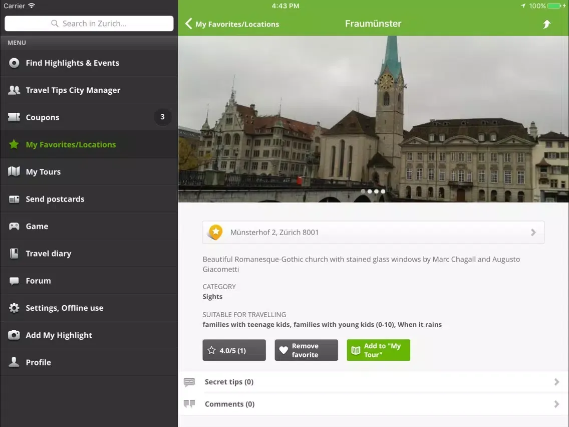 صور Zurich Travel Guide (City Guide) iPad 
