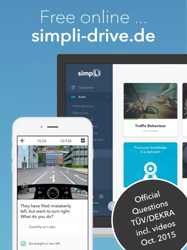 Скриншоты Car driving license theory 2016 / 2017 in Germany iPad 