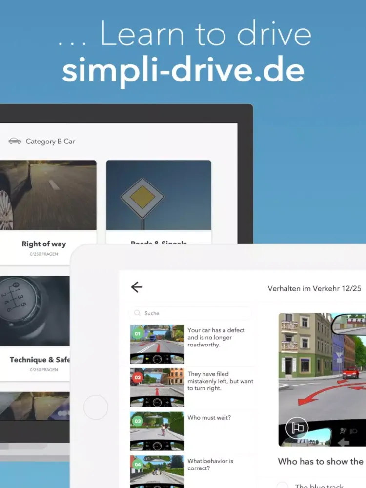Скриншоты Car driving license theory 2016 / 2017 in Germany iPad 