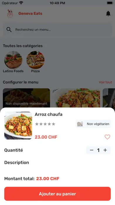 Capturas de tela do Swiss Eats