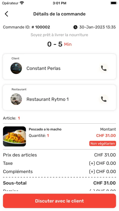 Capturas de pantalla de Swiss Eats(Livreur)