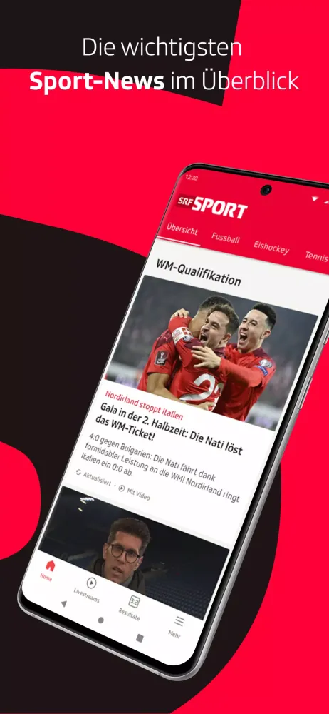 Zrzuty ekranu SRF Sport