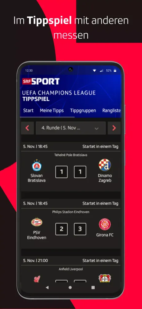 Zrzuty ekranu SRF Sport