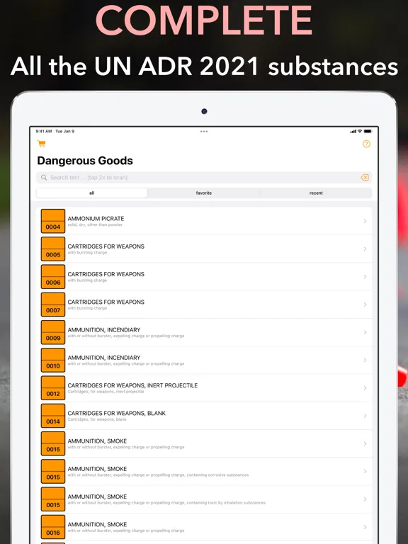 Dangerous Goods ADR 2021 iPad 應用截圖