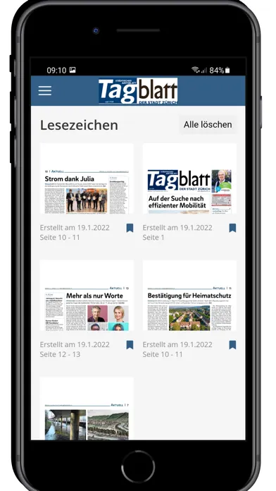 Screenshot di Tagblatt Stadt Zürich