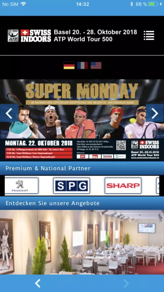 Captures d'écran de Swiss Indoors