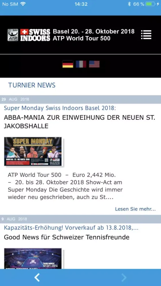 Captures d'écran de Swiss Indoors
