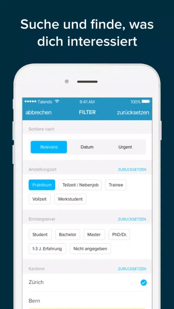 talendo: students job platform Screenshots