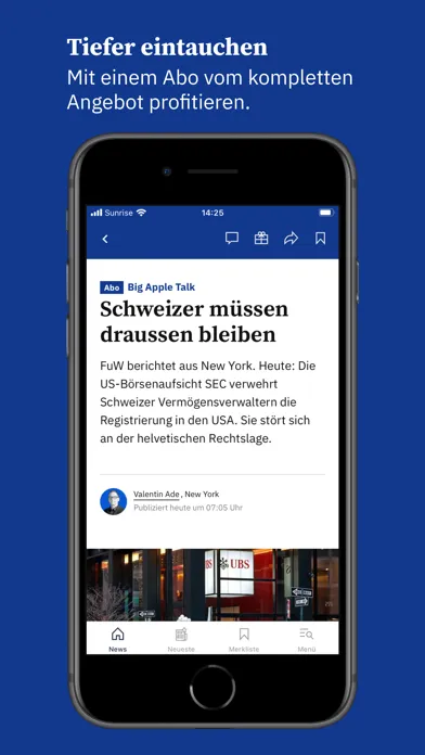 Скриншоты Finanz und Wirtschaft News