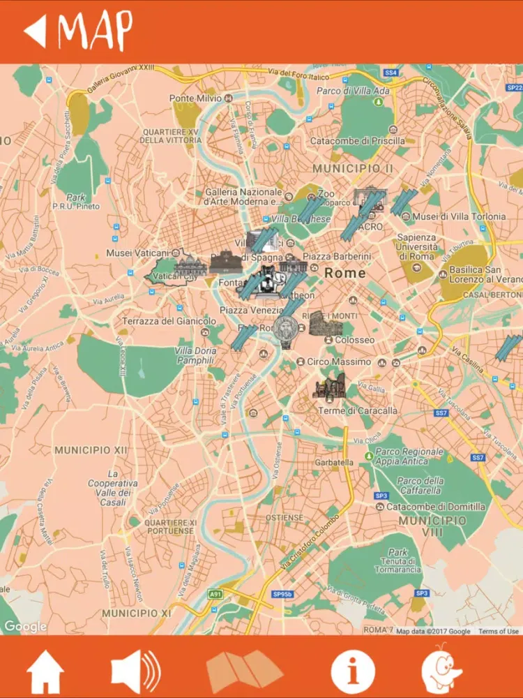Tangkapan layar The Talking mApp of Rome iPad 