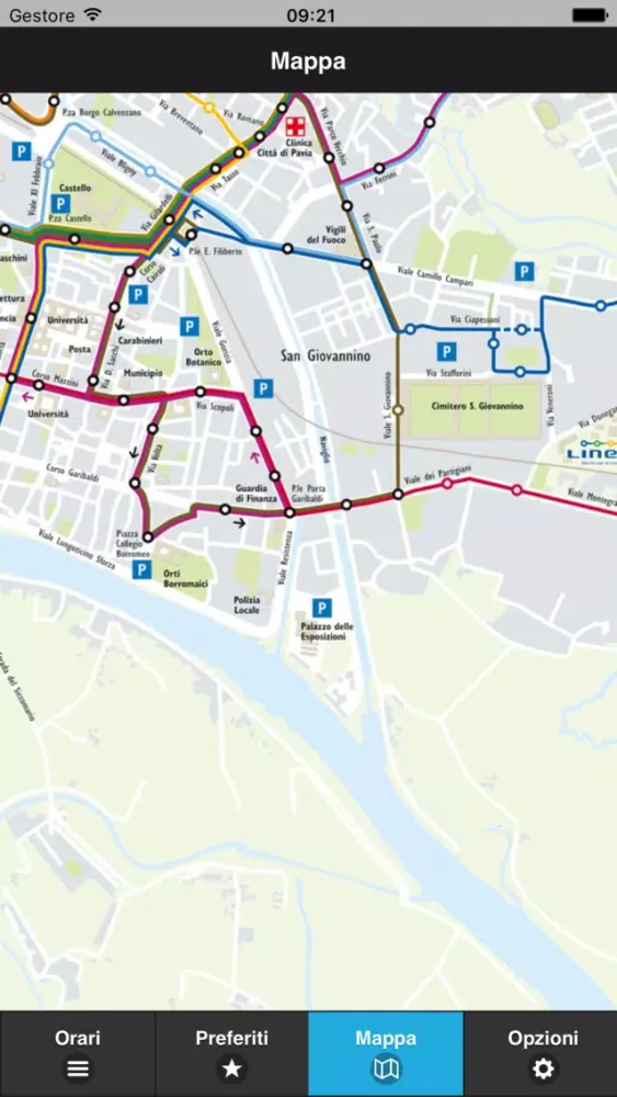 Captures d'écran de Line Pavia Bus Sapiens