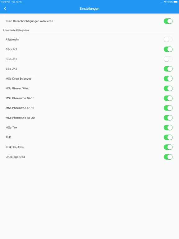 Pharmablog Universität Basel iPad  স্ক্রিনশট