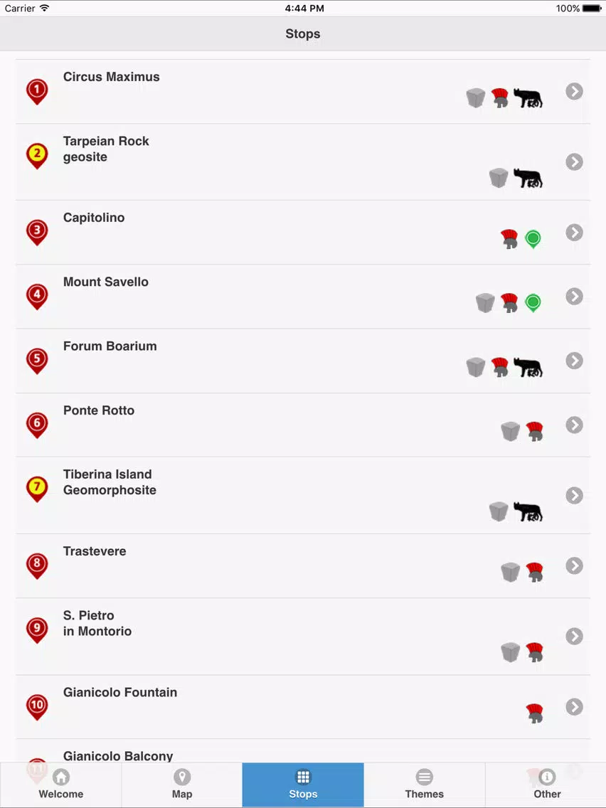 Zrzuty ekranu GeoGuide Rome iPad 