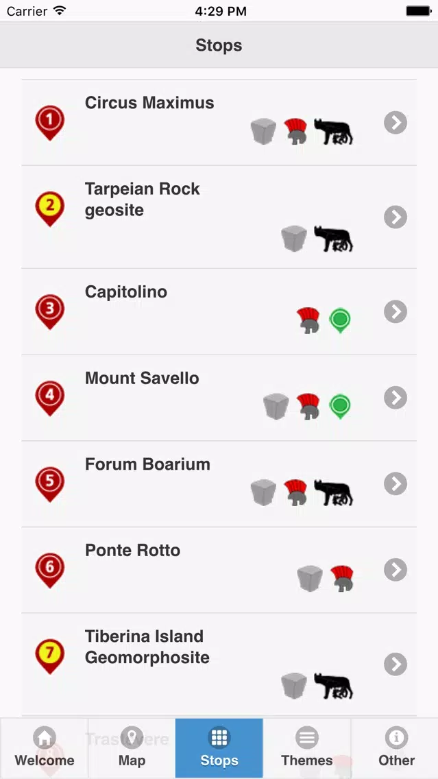 Zrzuty ekranu GeoGuide Rome
