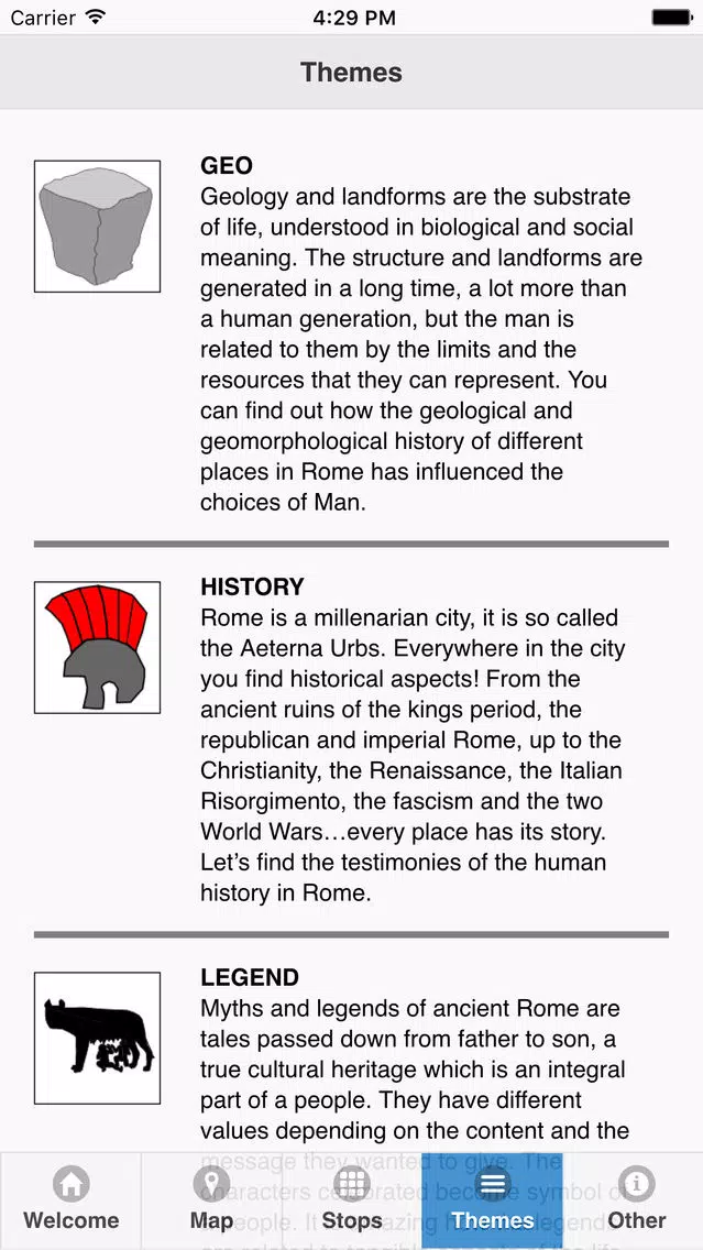 Zrzuty ekranu GeoGuide Rome