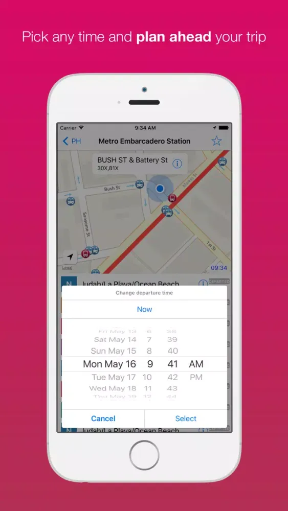 San Francisco Offline Transit Screenshots