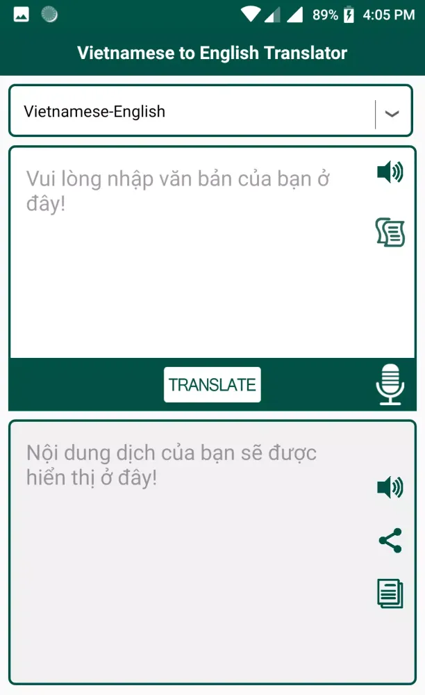 Vietnamese English Translator Screenshots