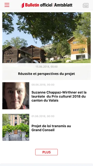 Capturas de pantalla de Bulletin officiel Valais