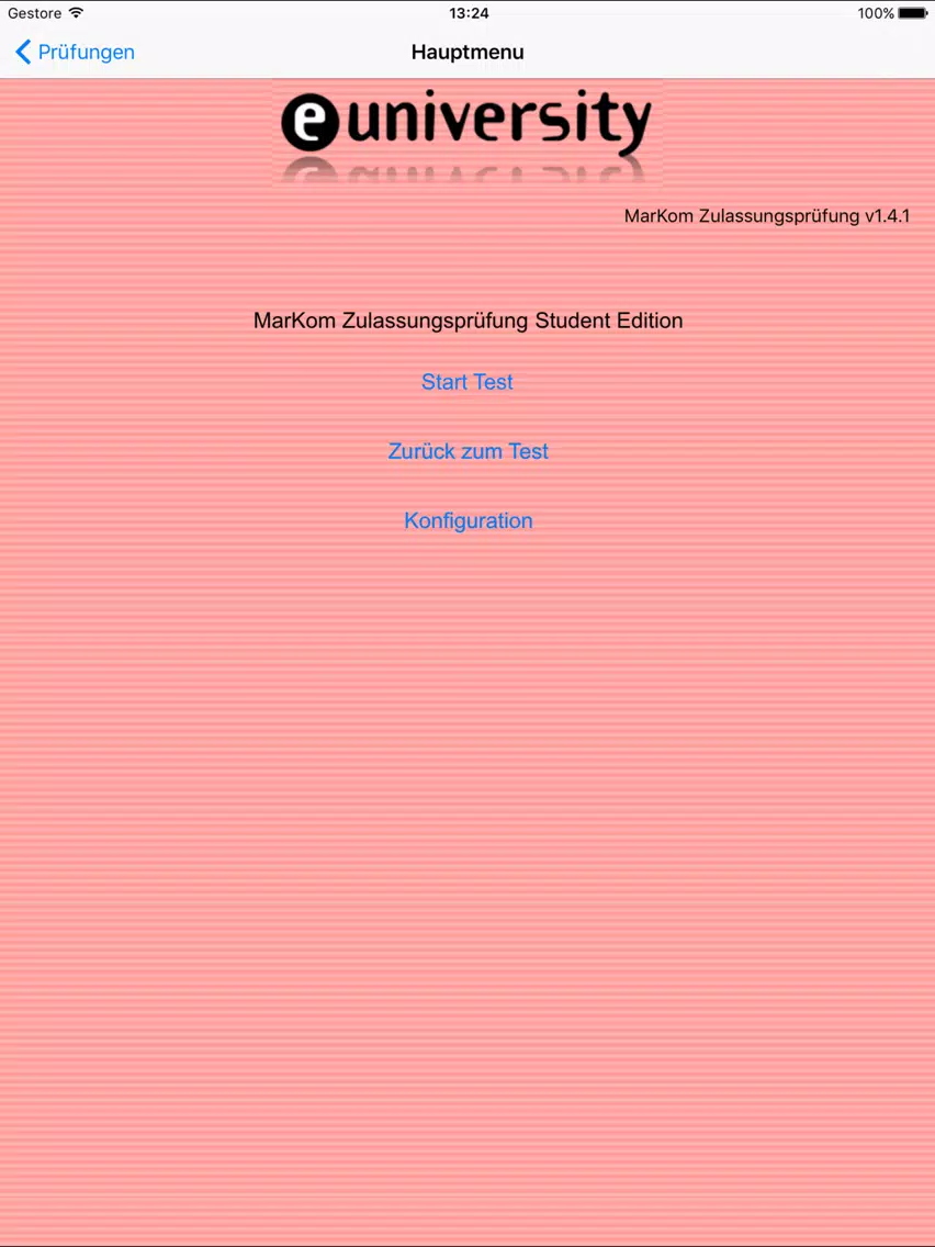 Tangkapan layar MarKom Zulassungsprüfung Student Edition iPad 