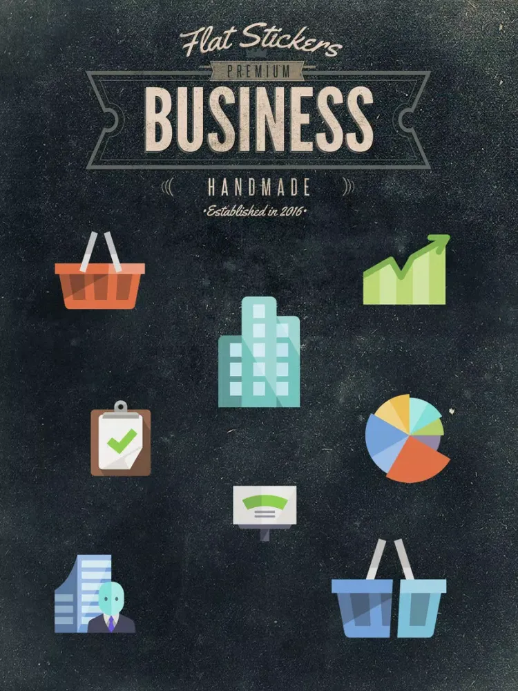 Business Flatstickers iPad  سکرین شاٹس