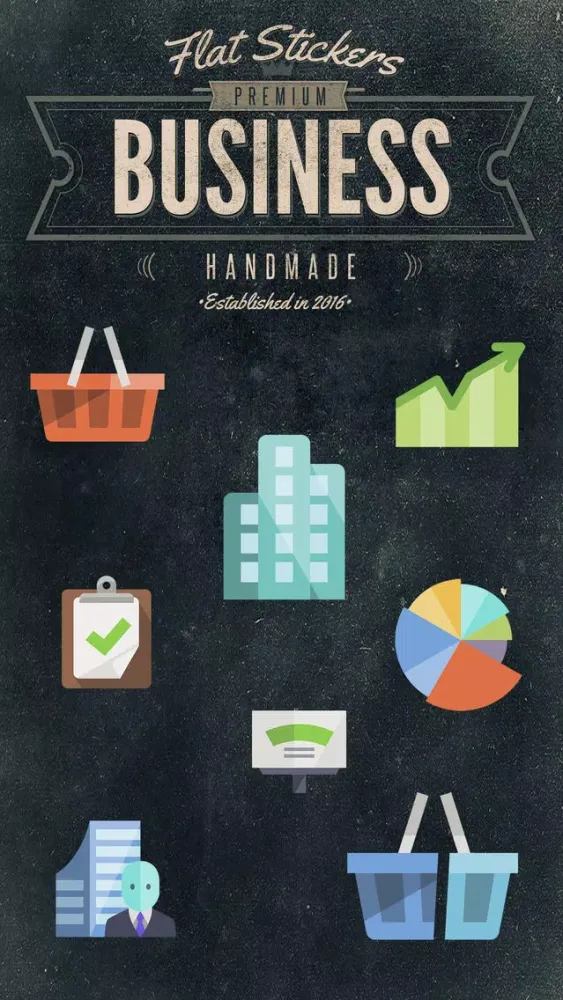 Business Flatstickers سکرین شاٹس