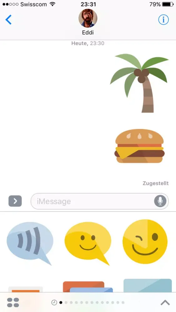 Capturas de tela do Chat Flatstickers