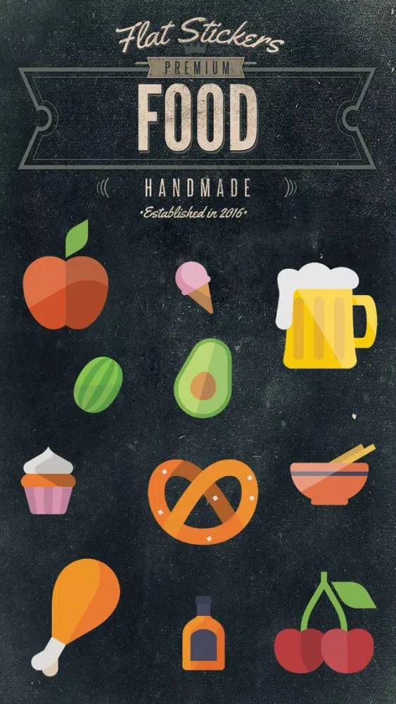 تصاویر Food Flatstickers