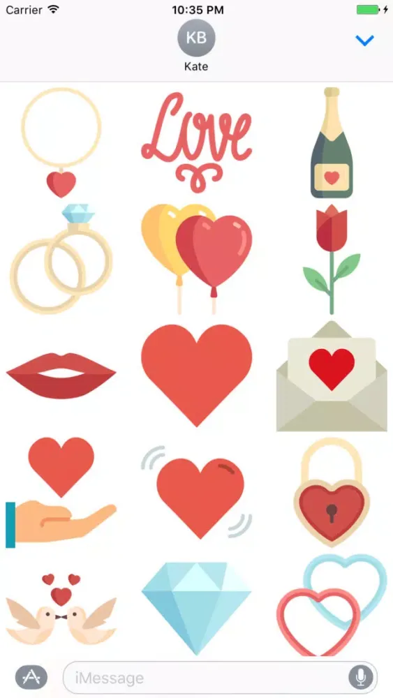 Love Flatstickers سکرین شاٹس