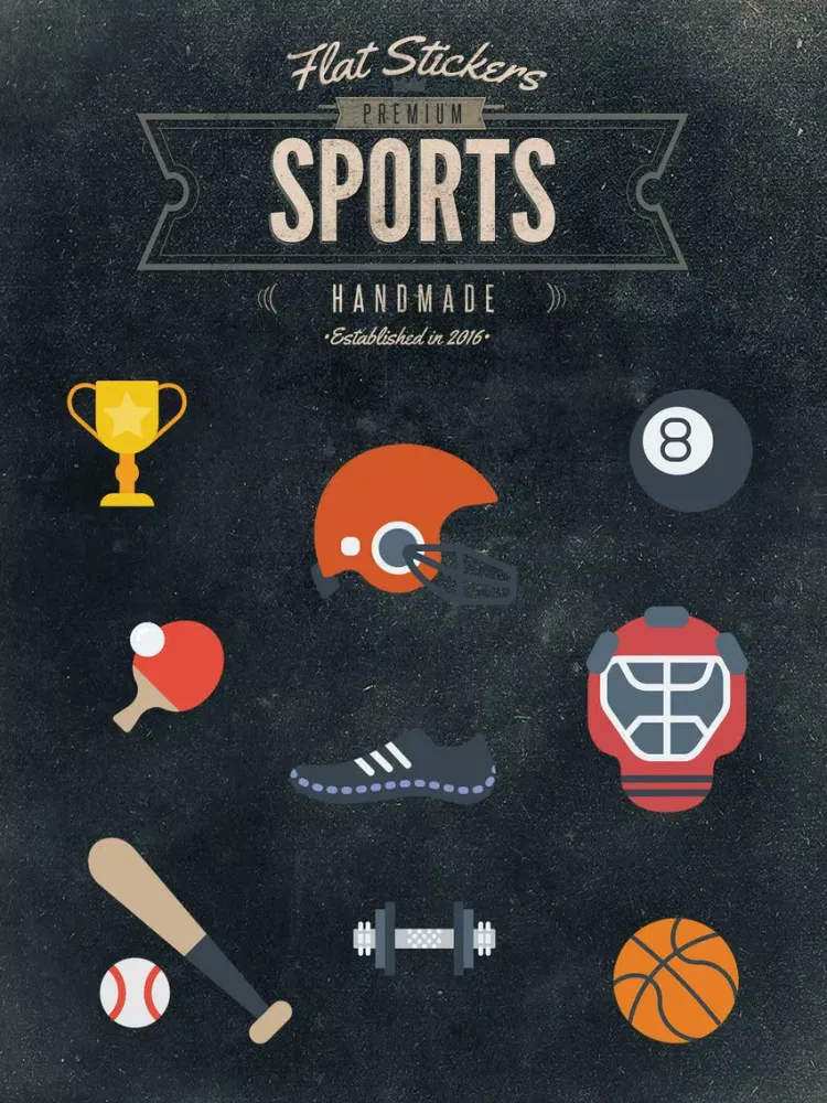 Sports Flatstickers iPad 应用截图