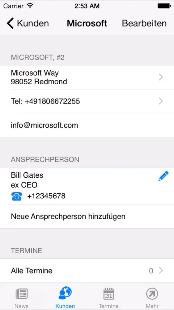 SAX CRMapp سکرین شاٹس
