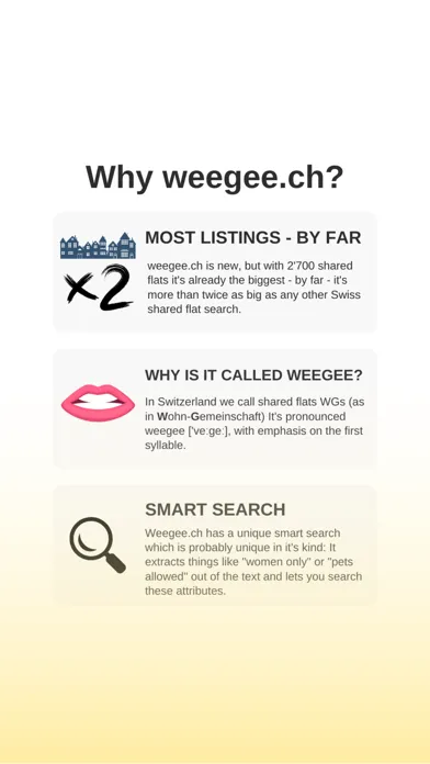 Weegee Swiss shared flats应用截图