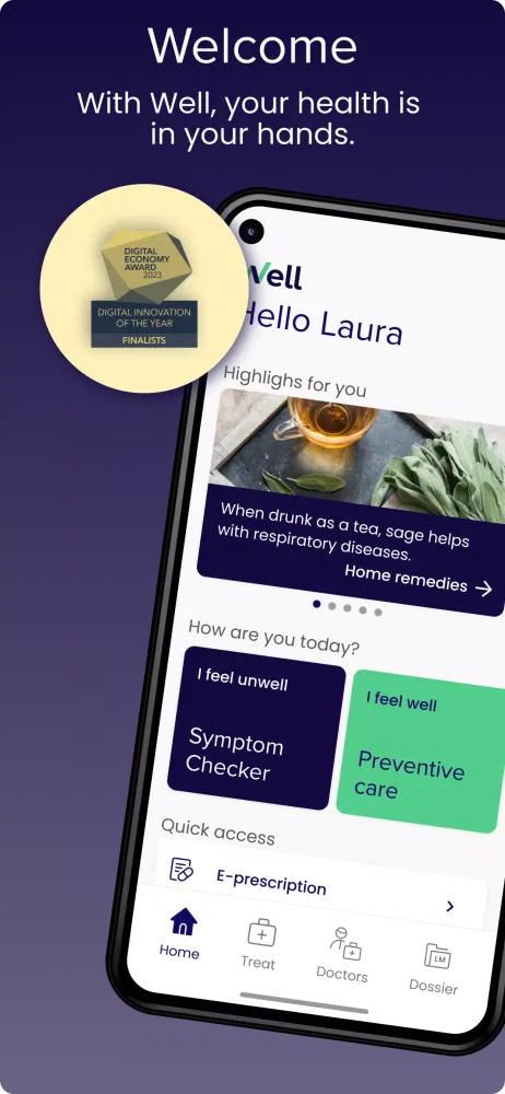 Tangkapan layar Well. Your health – digitally