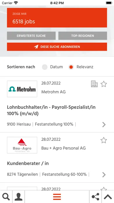 Capturas de pantalla de ostjob.ch