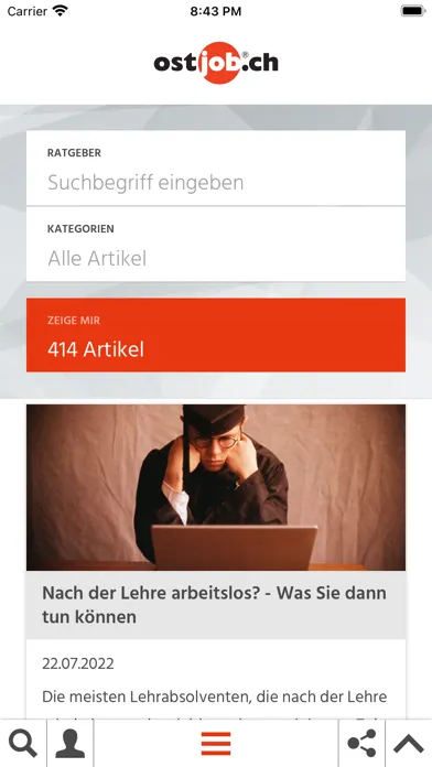 Capturas de pantalla de ostjob.ch