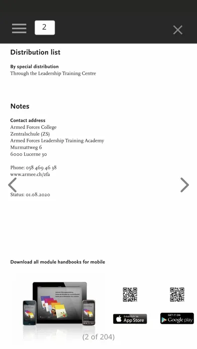 Module manuals سکرین شاٹس