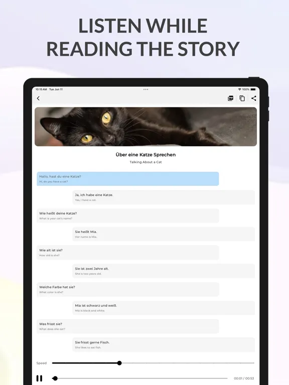 Learn German Conversations iPad スクリーンショット